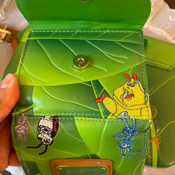 RARE Loungefly A Bug's Life Crossbody Bag and Wallet Set Disney Pixar - Picture 4 of 5